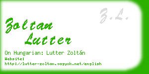 zoltan lutter business card